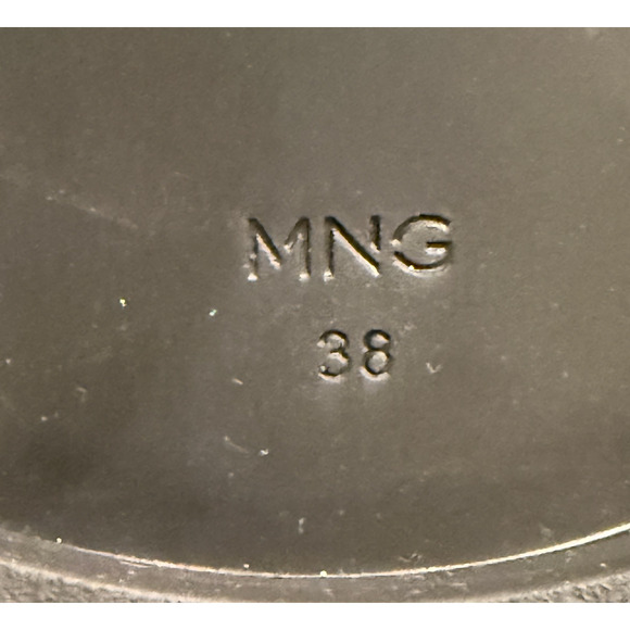 NEW MANGO MNG BLACK LEATHER BUCKLES BUCKLE BOOTS SZ 38 7.5 - Picture 13 of 14